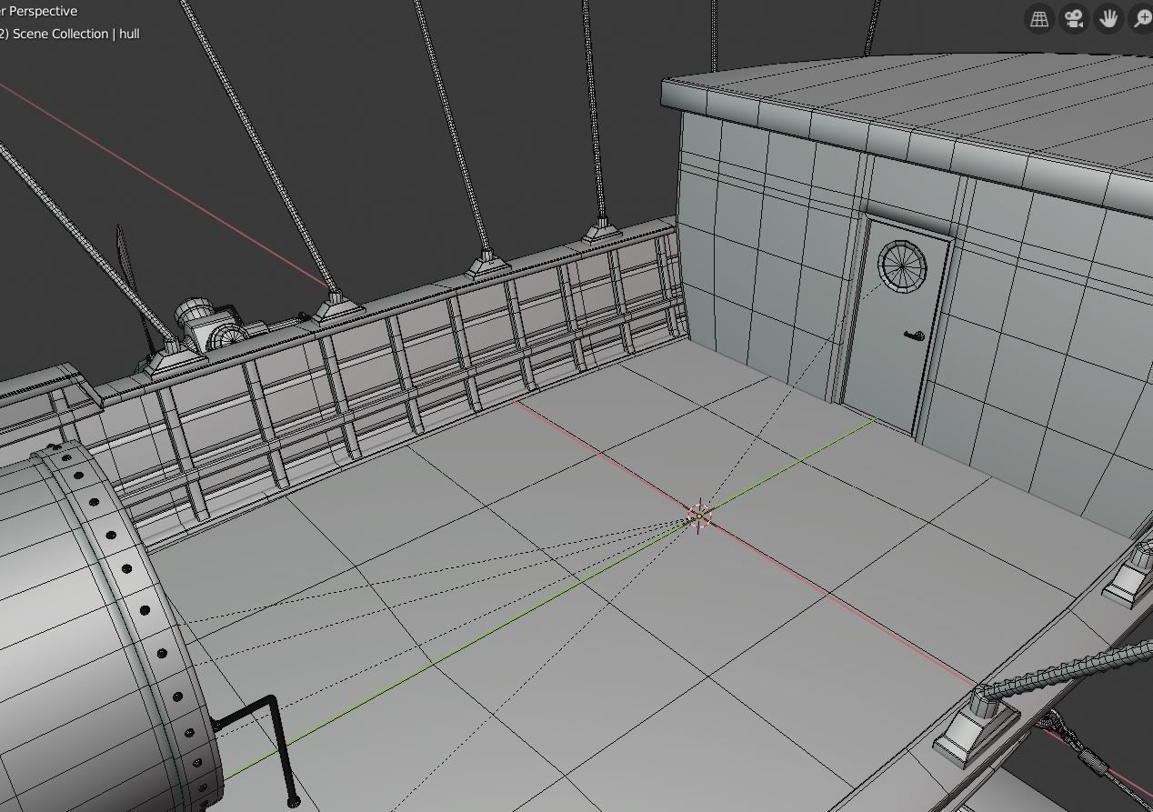 Steampunk airship  3D model_26