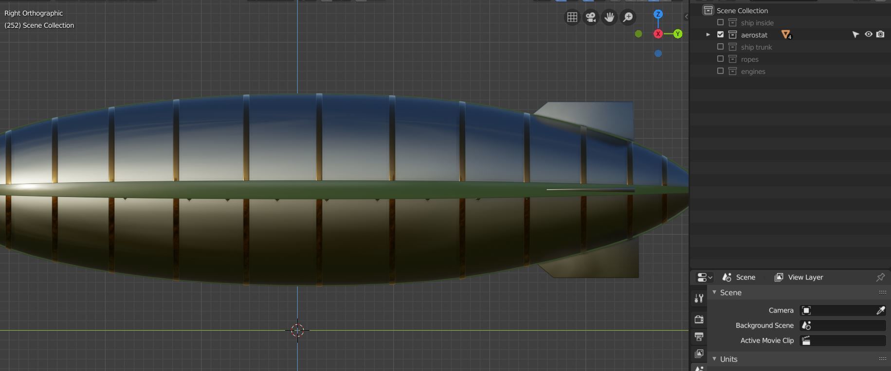 Steampunk airship  3D model_20