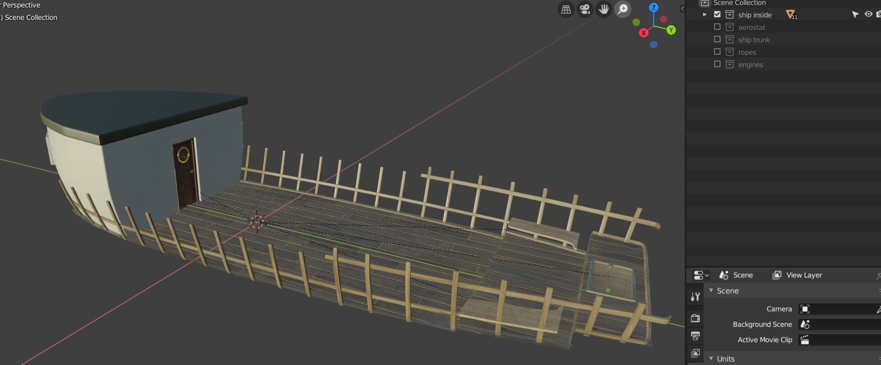 Steampunk airship  3D model_19