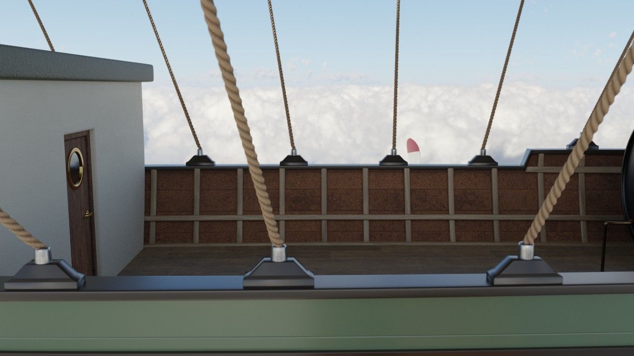 Steampunk airship  3D model_6
