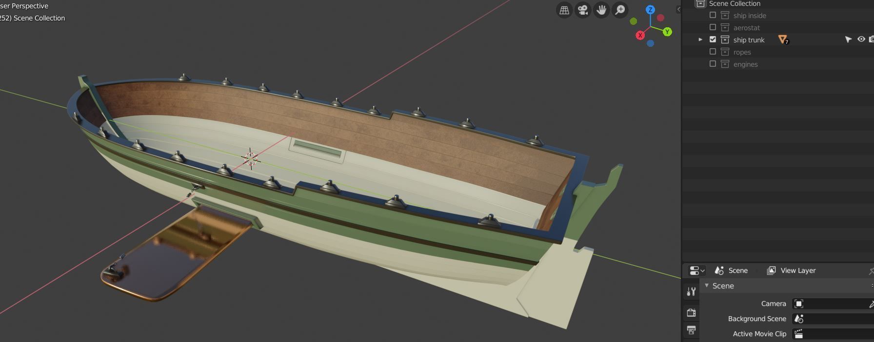 Steampunk airship  3D model_21