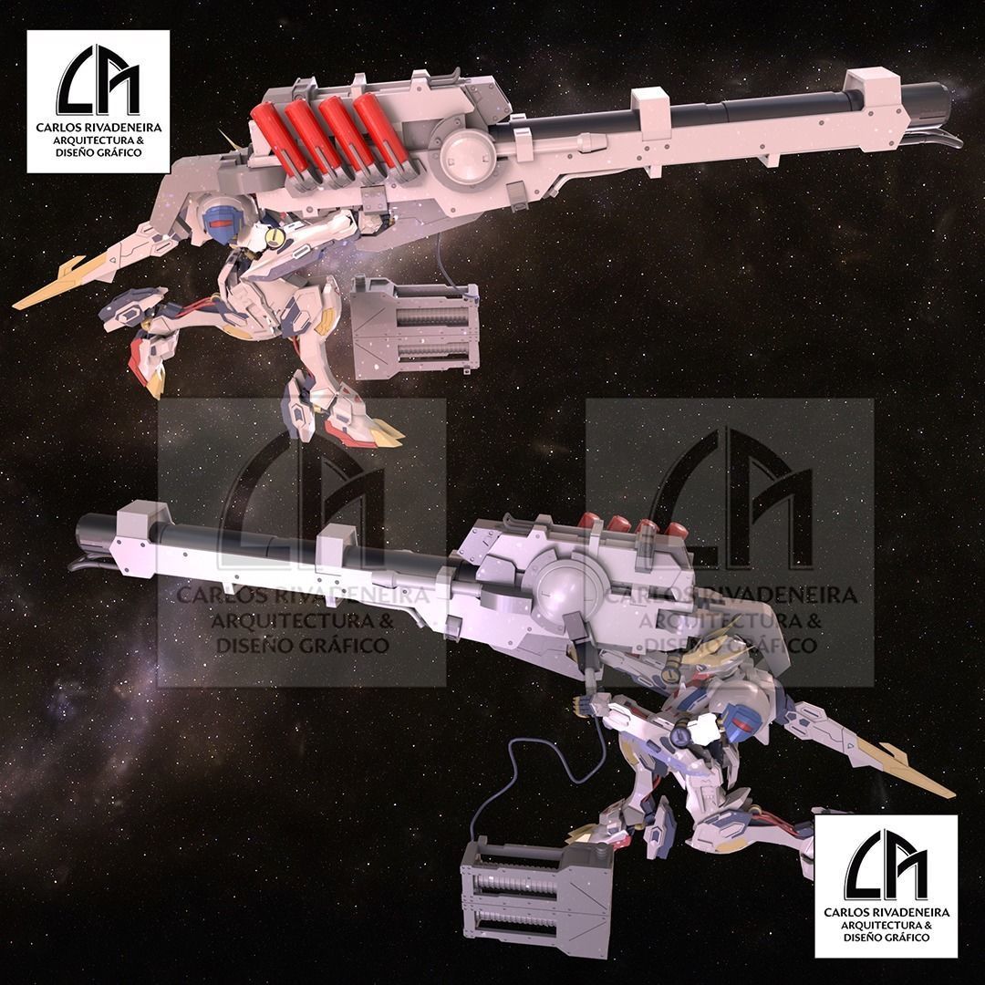 Gundam Hyper Mega Bazooka Launcher 3D print model_1