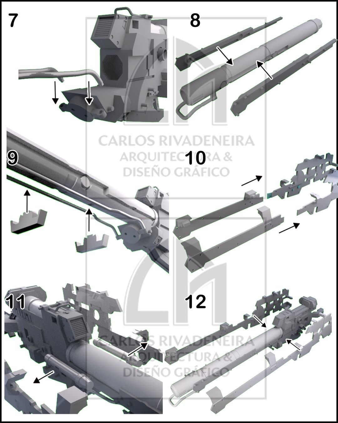 Gundam Hyper Mega Bazooka Launcher 3D print model_4
