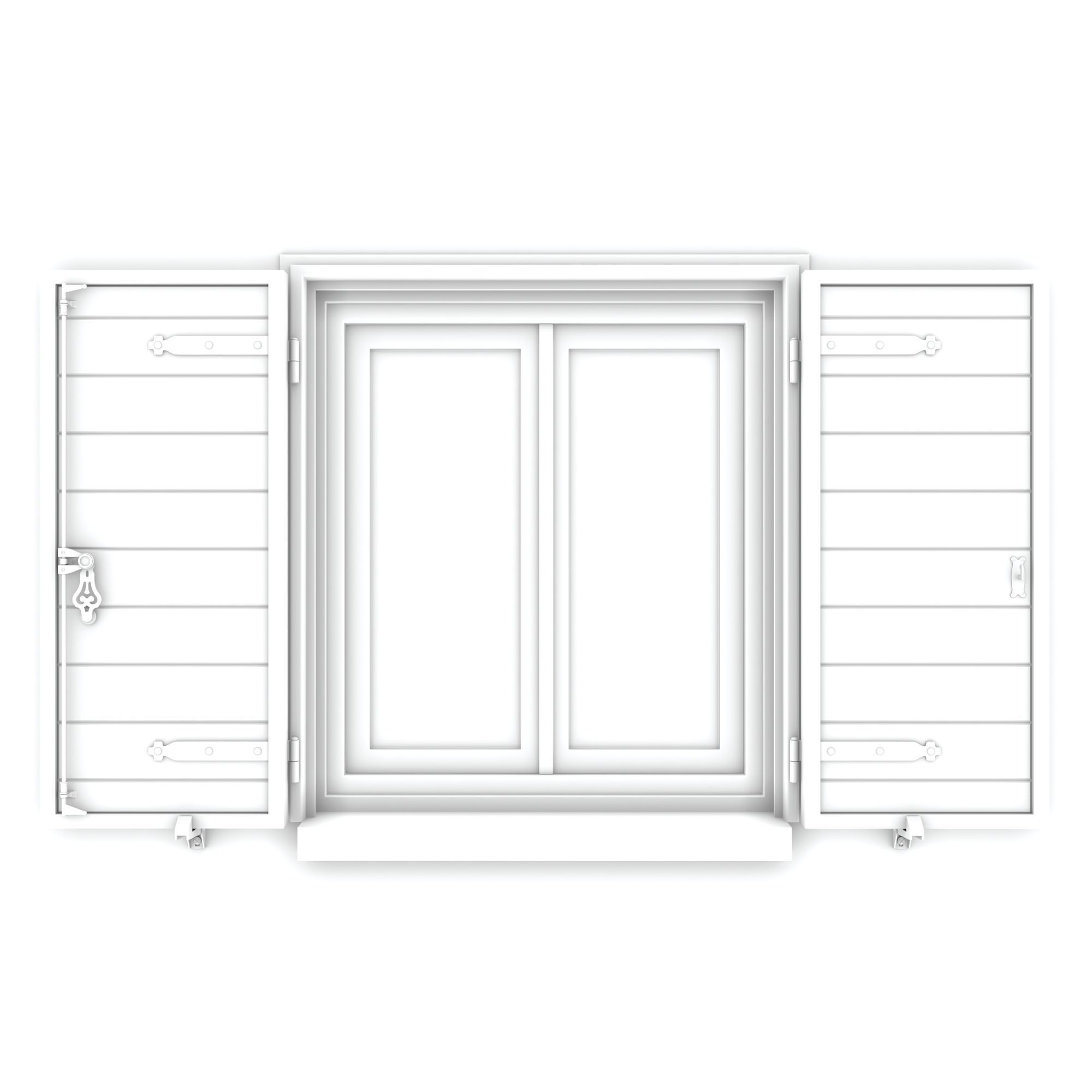 Exterior Aluminium Shutter 3D model_4