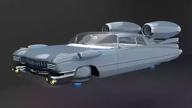 flying classiccar 3D model