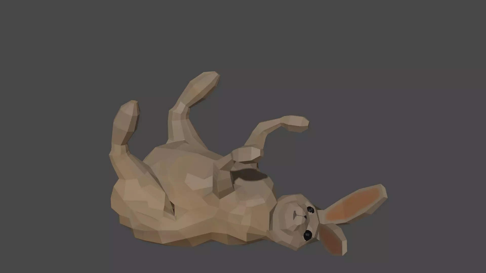 Bunny with animation Low-poly 3D model_0