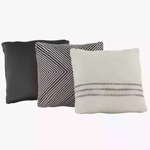 Pillow three pillows with stripes