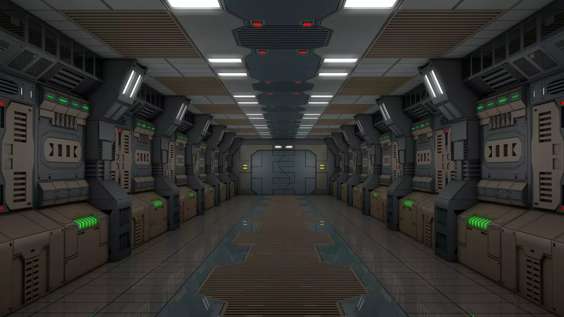 Sci Fi Corridor 3D model | CGTrader