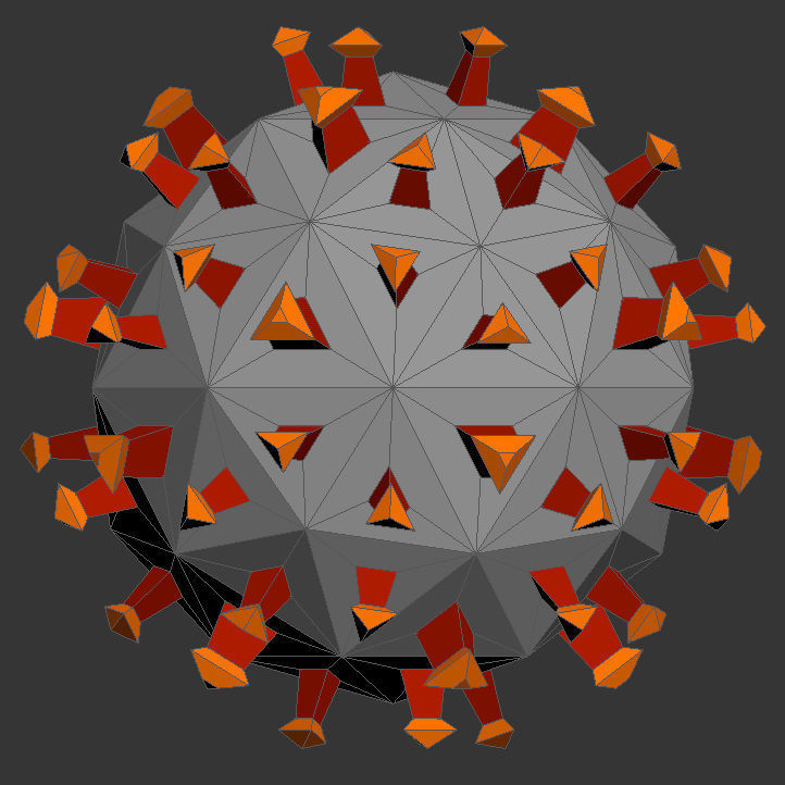 Low Poly Virus Pack 01 Low-poly 3D model_15