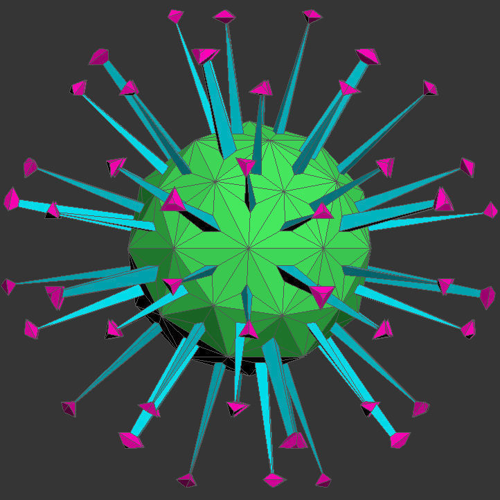 Low Poly Virus Pack 01 Low-poly 3D model_24