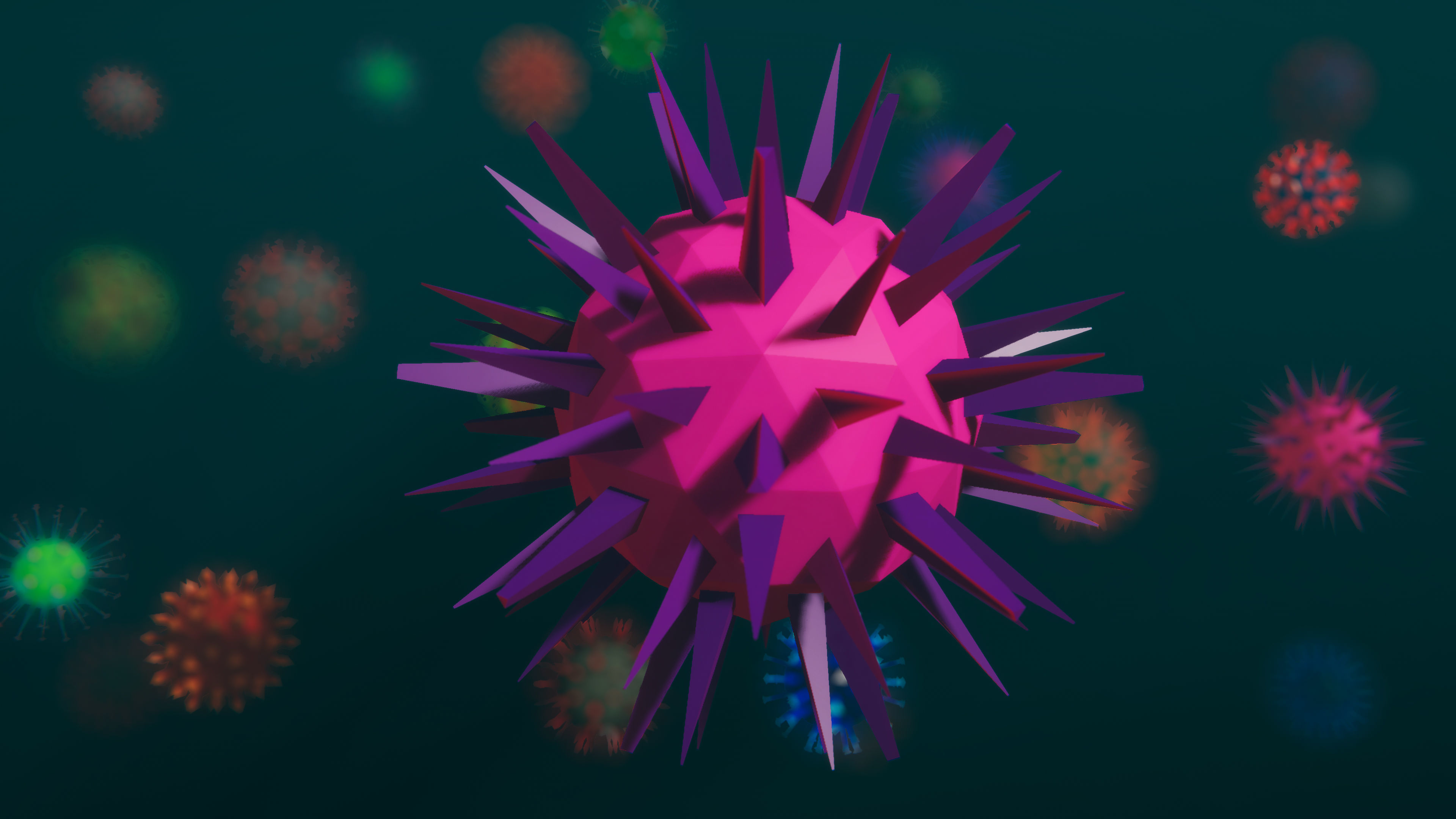 Low Poly Virus Pack 01 Low-poly 3D model_12