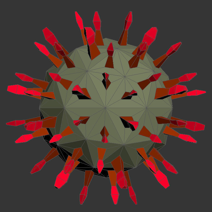Low Poly Virus Pack 01 Low-poly 3D model_20