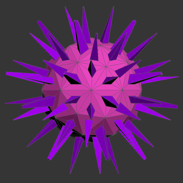 Low Poly Virus Pack 01 Low-poly 3D model_23