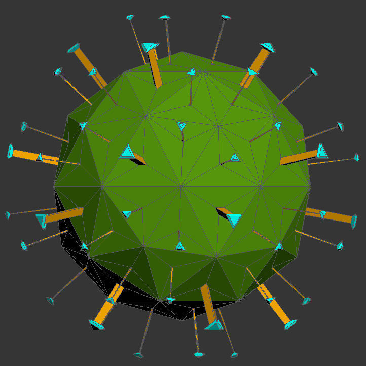Low Poly Virus Pack 01 Low-poly 3D model_17