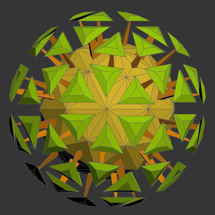 Low Poly Virus Pack 01 Low-poly 3D model_21