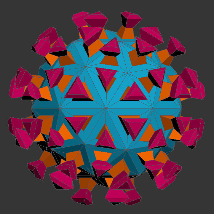 Low Poly Virus Pack 01 Low-poly 3D model_18