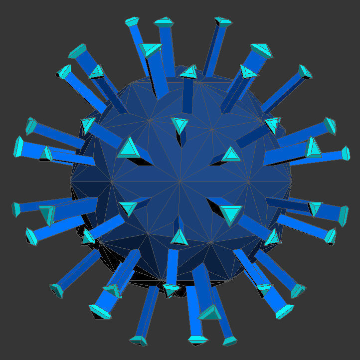 Low Poly Virus Pack 01 Low-poly 3D model_19