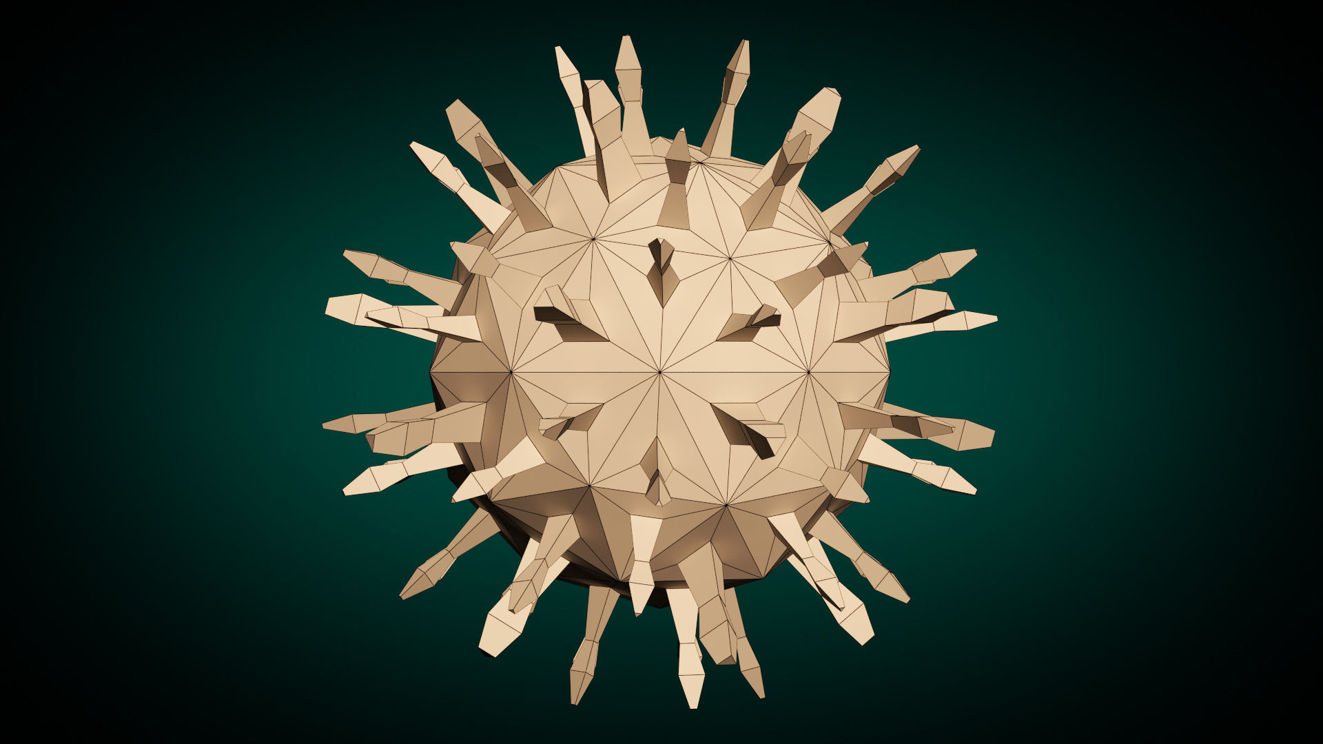 Low Poly Virus Pack 01 Low-poly 3D model_30