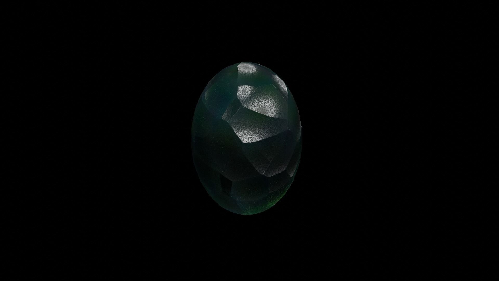 Crystal Dark Green 3D model_1