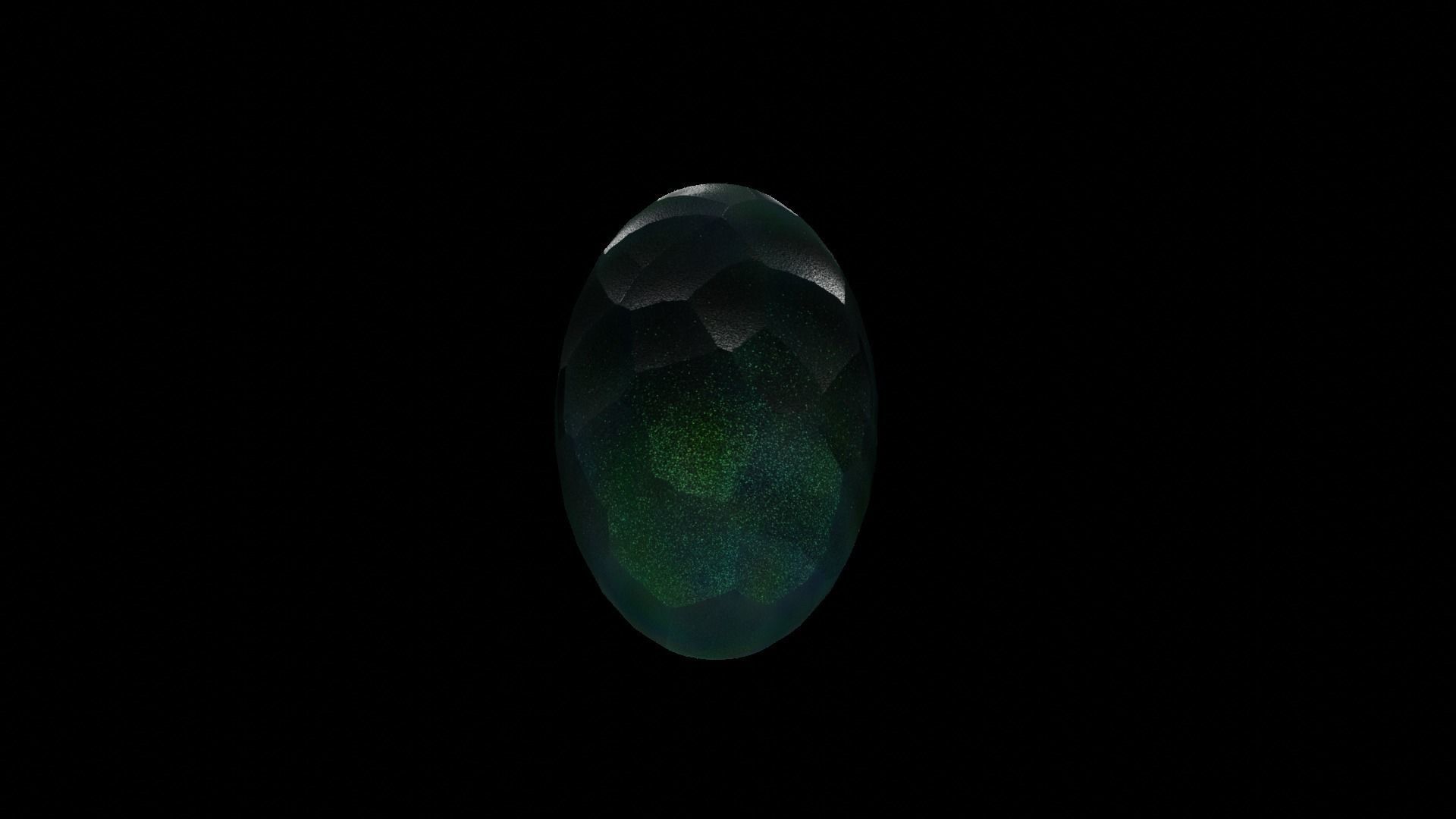 Crystal Dark Green 3D model_2