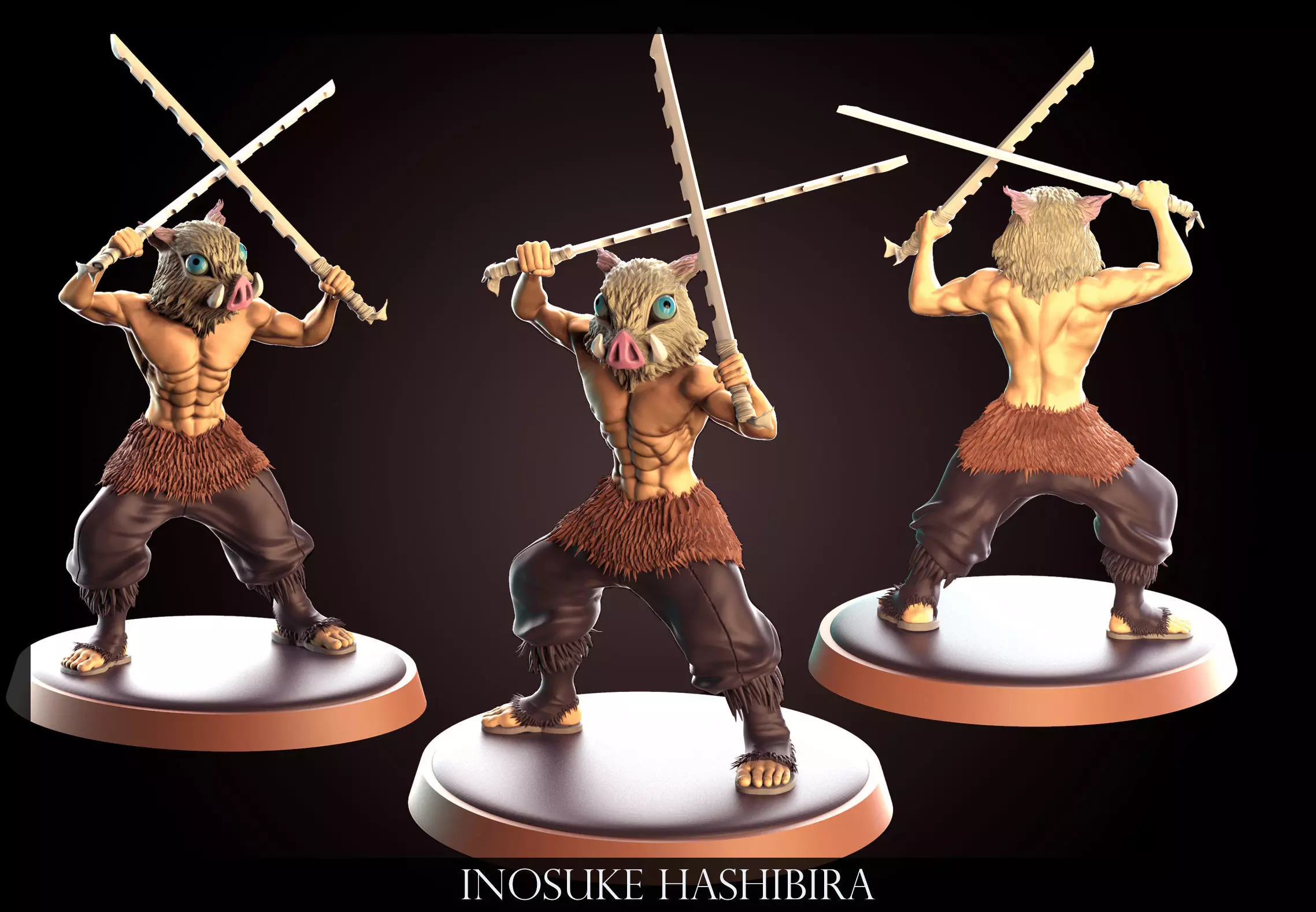 Inosuke Hashibira - Kimetsu no Yaiba 3D print model_0