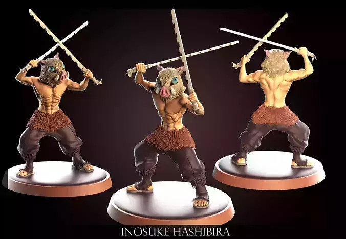 Inosuke Hashibira - Kimetsu no Yaiba 3D print model