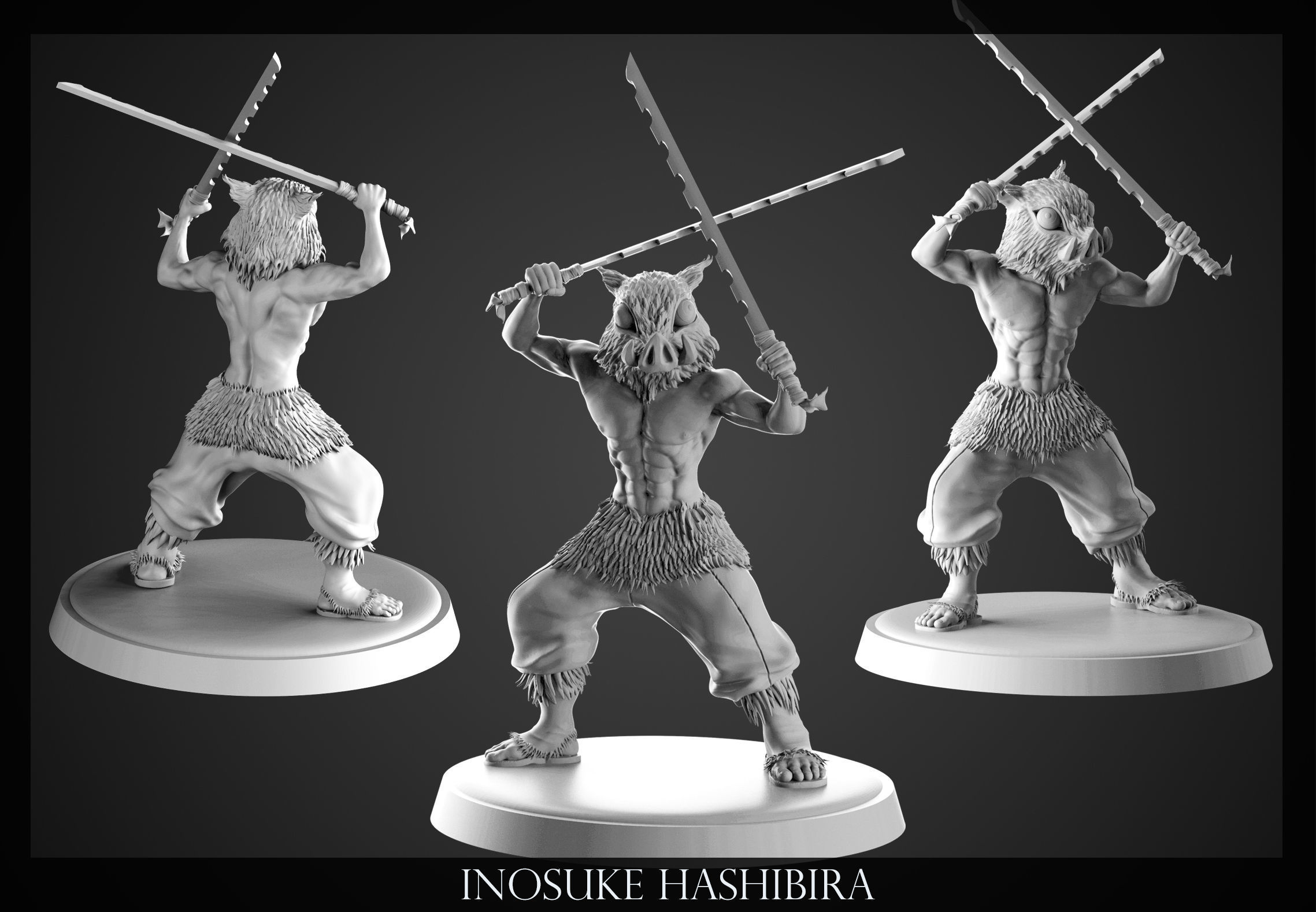 Inosuke Hashibira - Kimetsu no Yaiba 3D print model_5