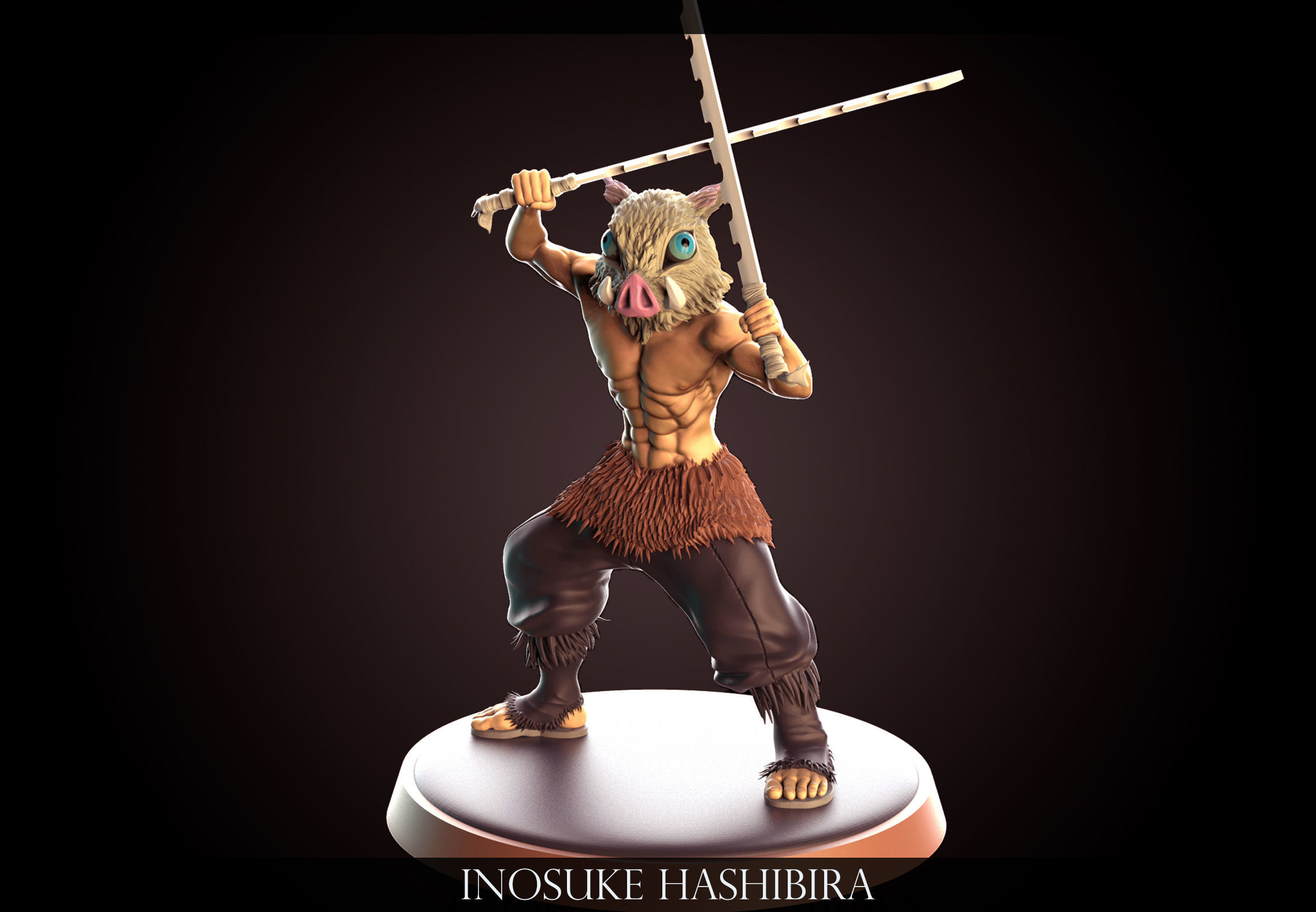 Inosuke Hashibira - Kimetsu no Yaiba 3D print model_3