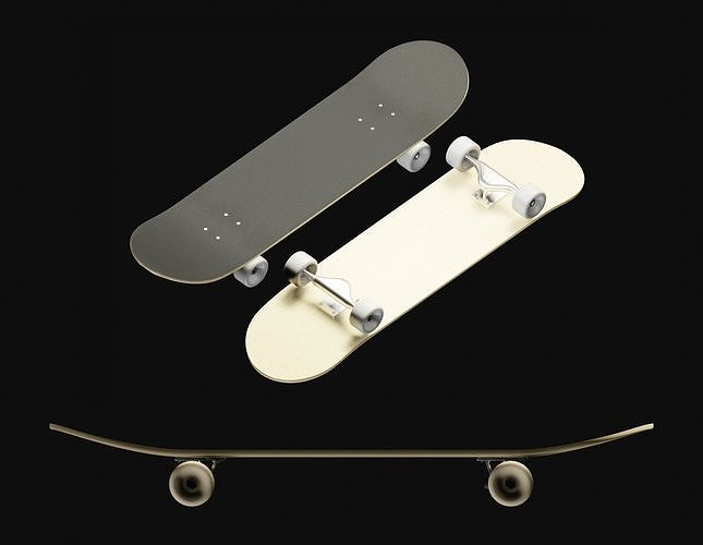 Skateboard game-ready two skateboards Free 3D model