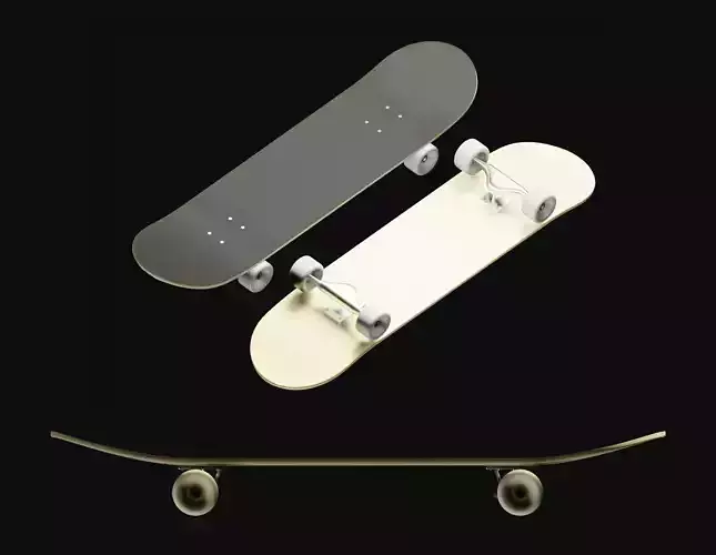 Skateboard game-ready two skateboards Free 3D model