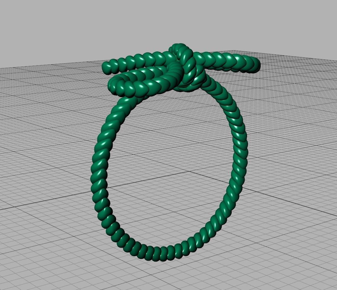 Bow Knot Rope style Ring 3dmodel 3D print model_9