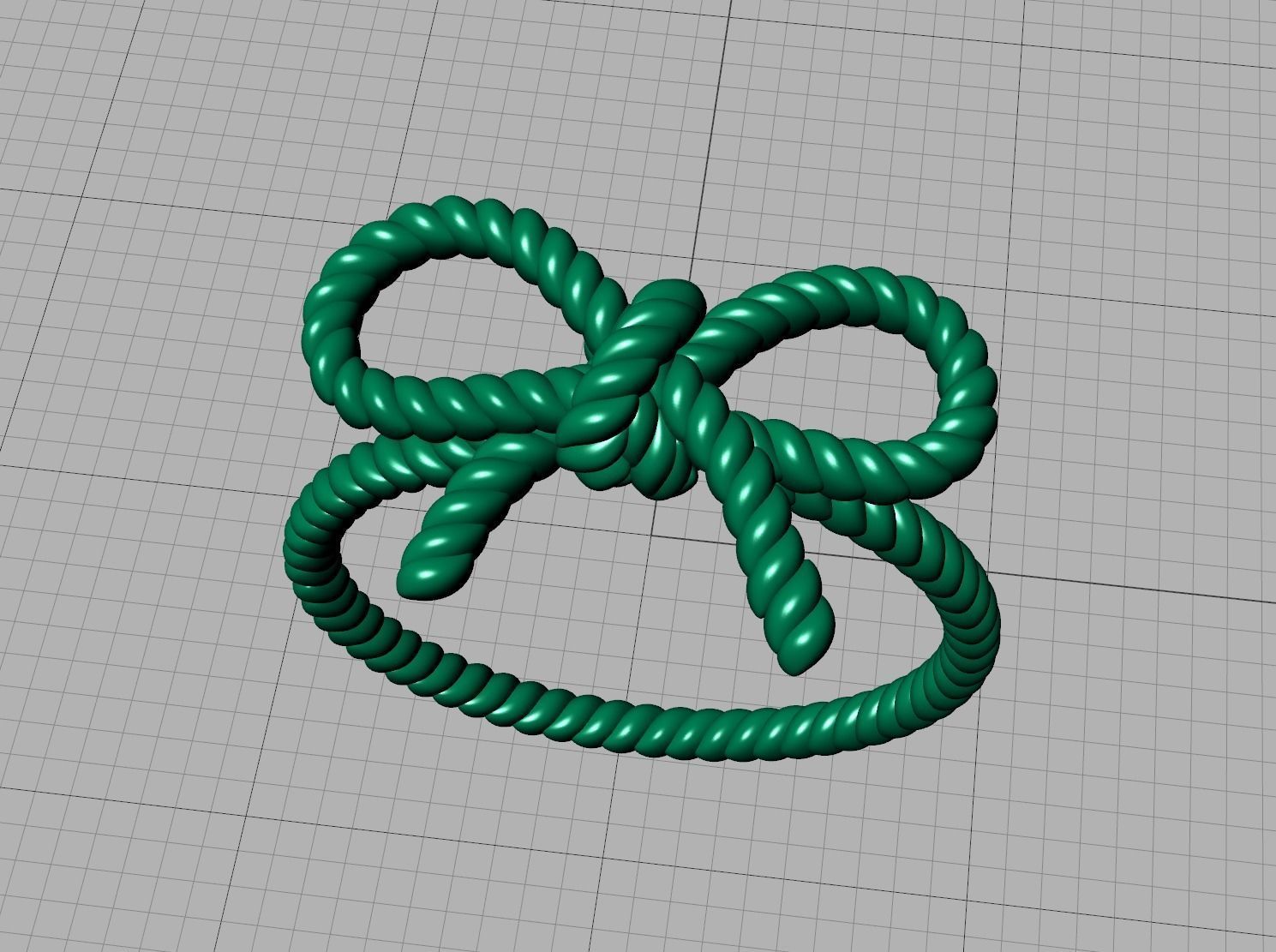 Bow Knot Rope style Ring 3dmodel 3D print model_6