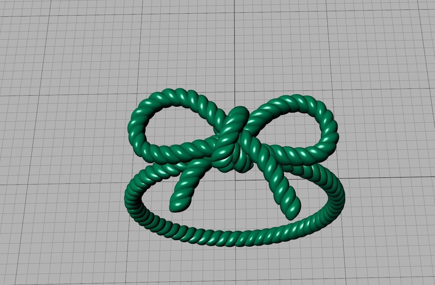 Bow Knot Rope style Ring 3dmodel 3D print model_7