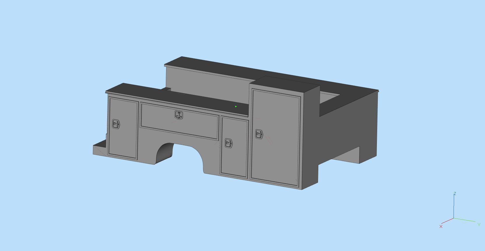 Service truck Body AMT Cars scale 25 printable file  3D print model_3