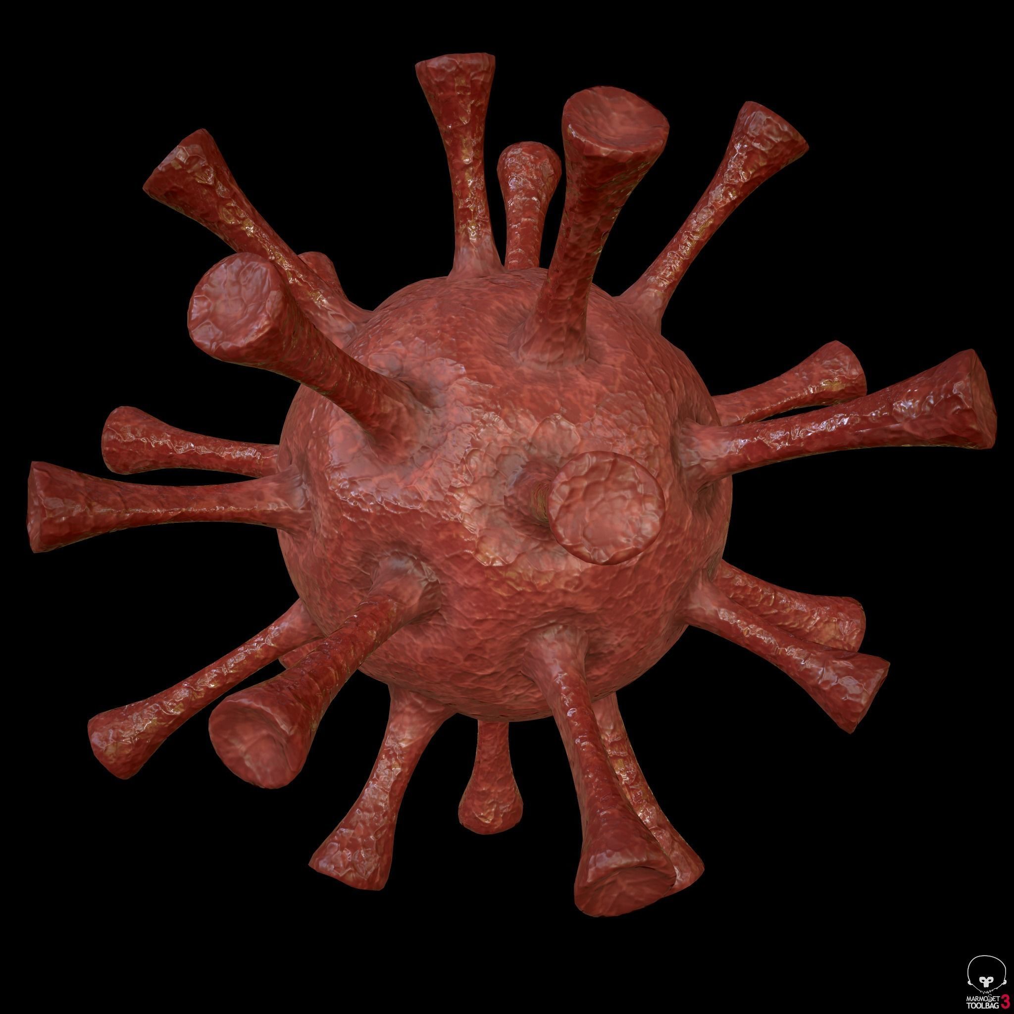 Coronavirus - PBR - Low-poly 3D model_3