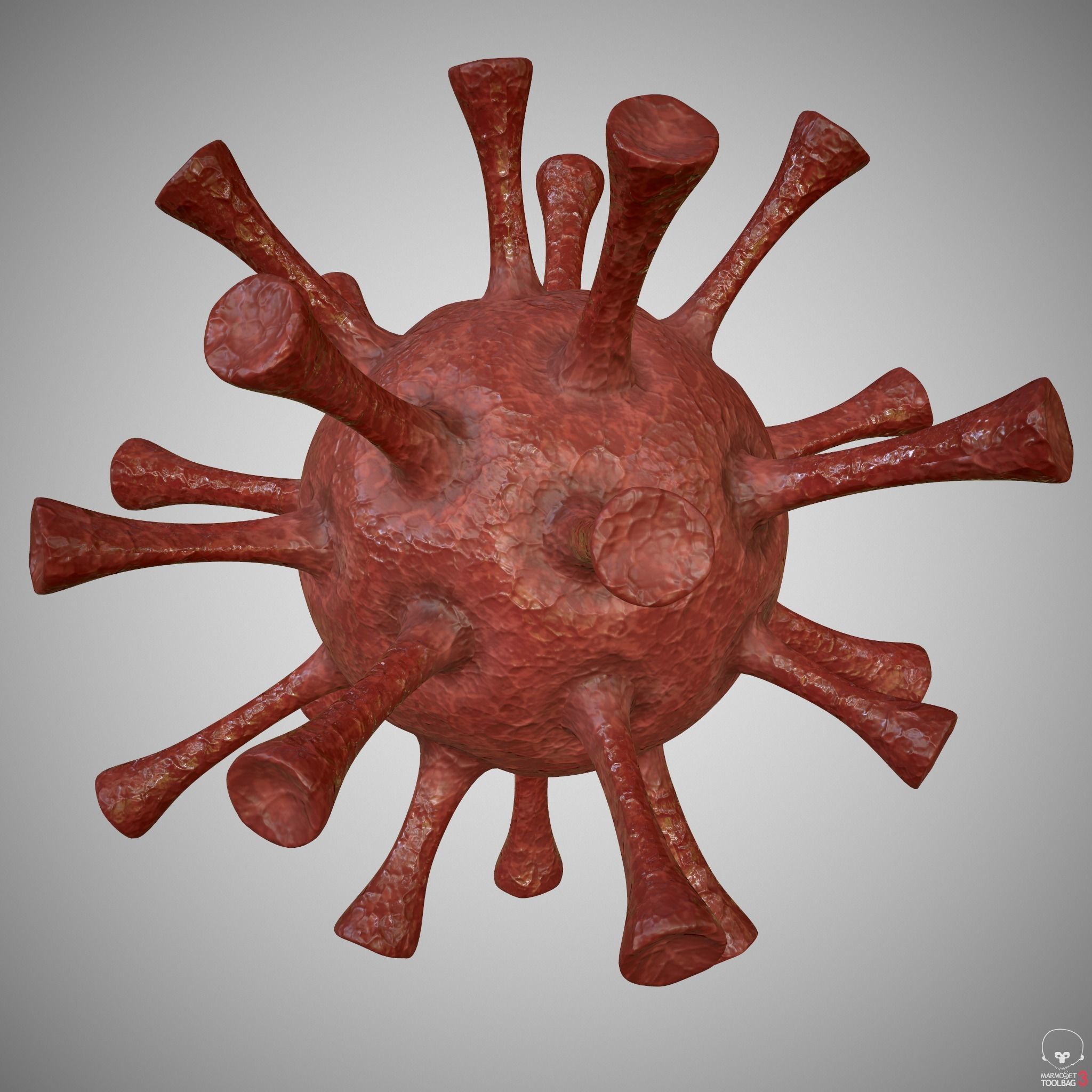 Coronavirus - PBR - Low-poly 3D model_2