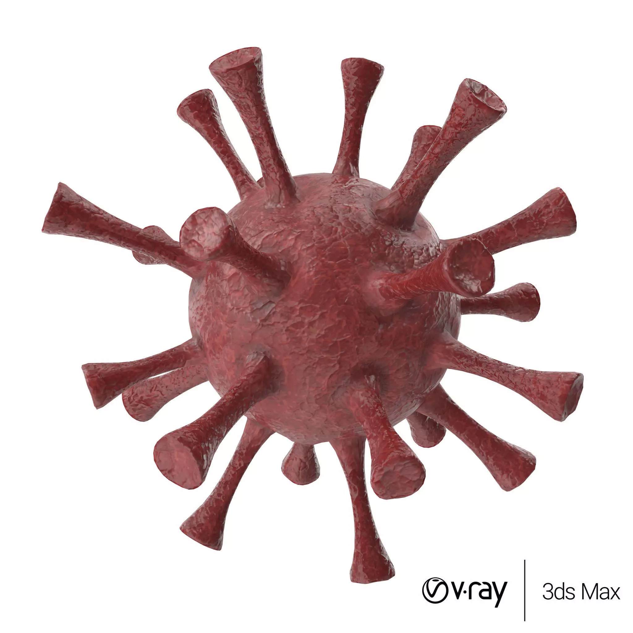 Coronavirus - PBR - Low-poly 3D model_0