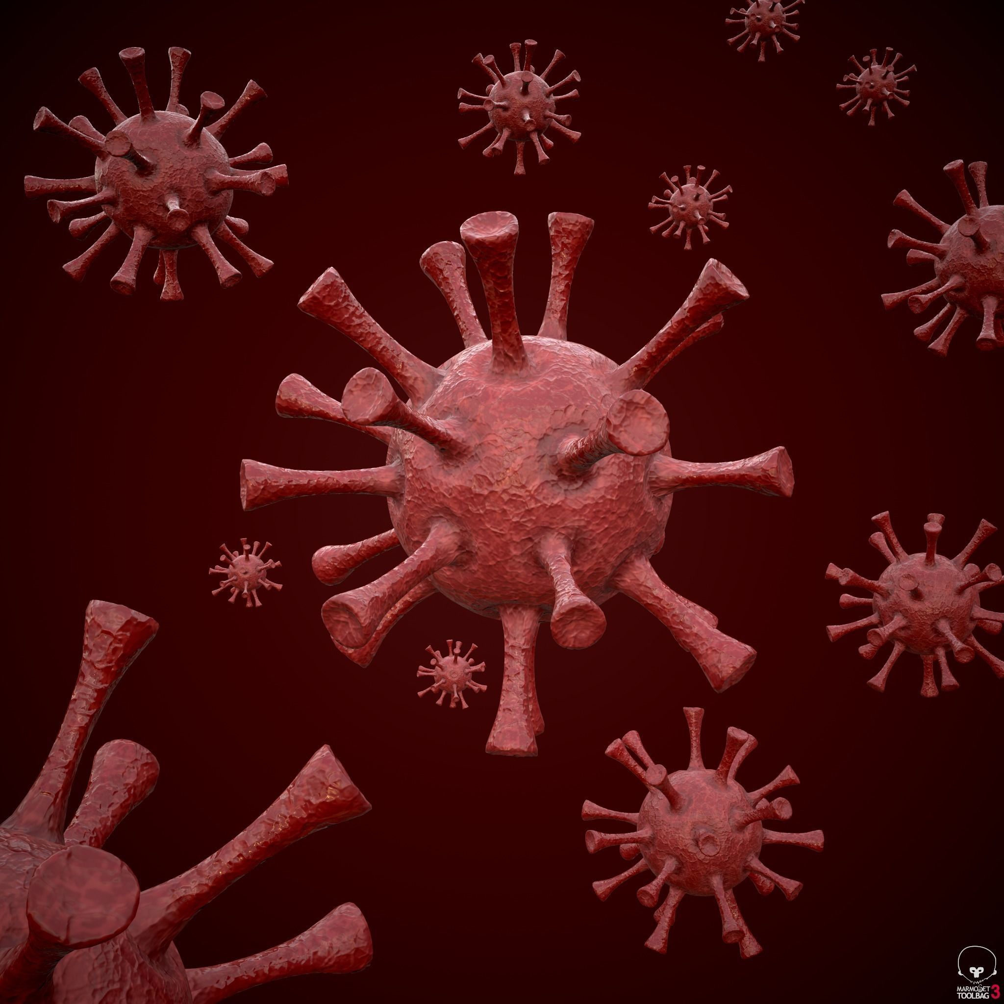 Coronavirus - PBR - Low-poly 3D model_6