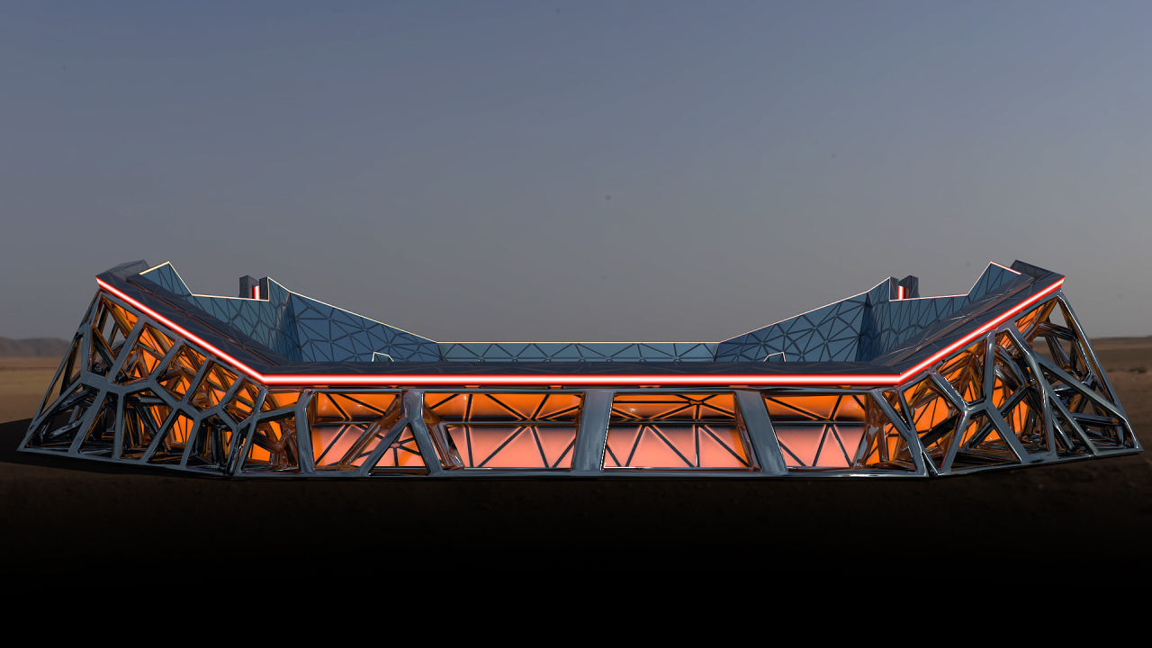 Glow Stadium 2 PBR Low-poly 3D model_2