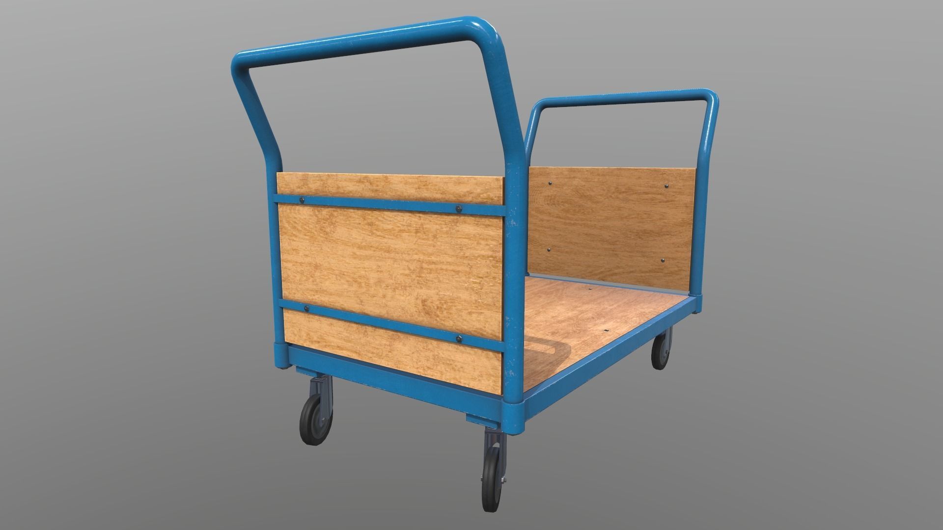 Game Ready Platform Trolley Low-poly 3D model_3