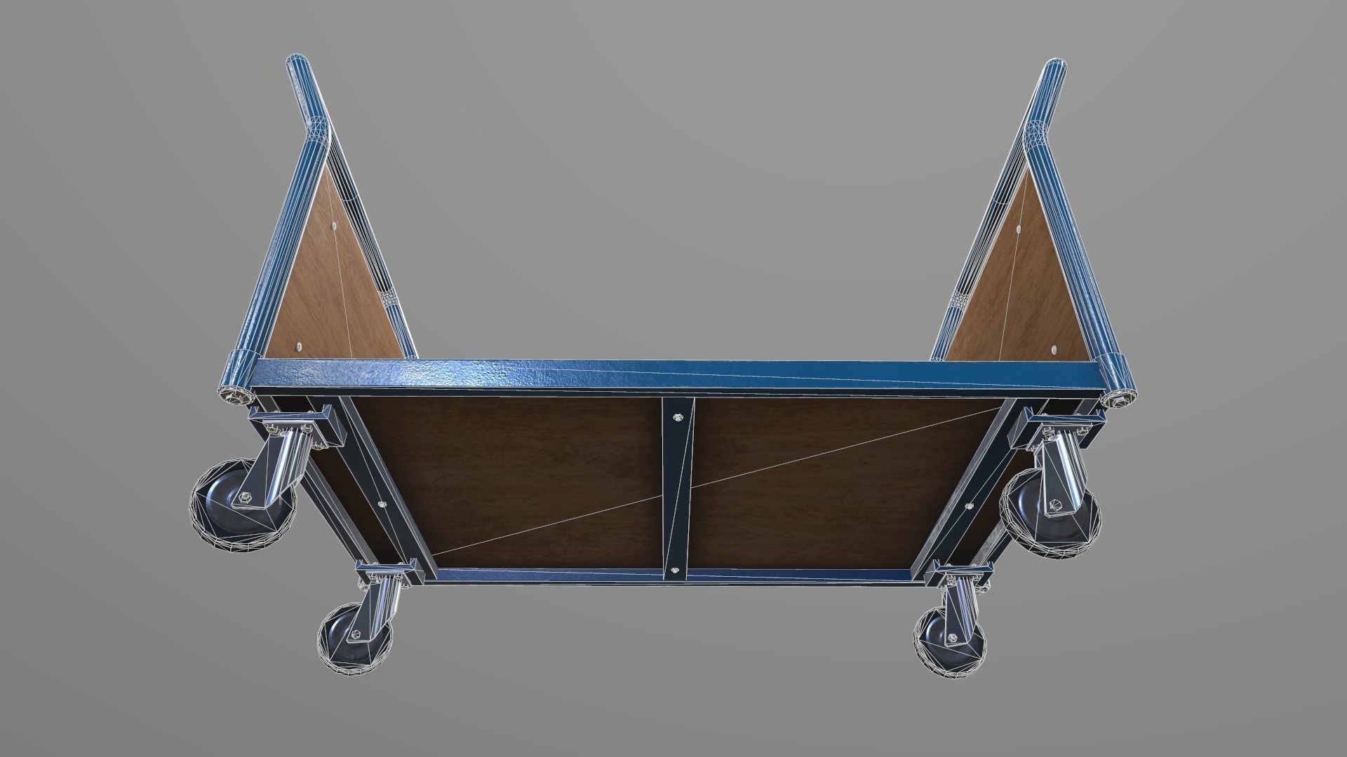 Game Ready Platform Trolley Low-poly 3D model_14