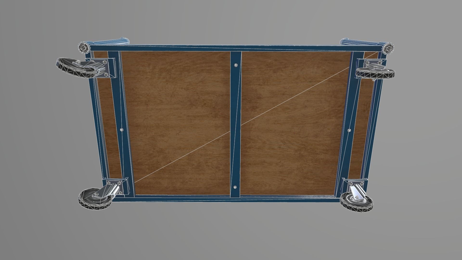 Game Ready Platform Trolley Low-poly 3D model_15