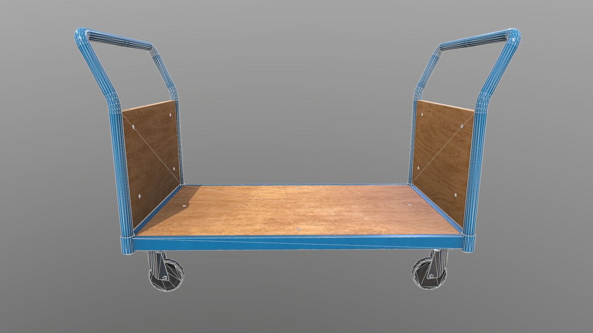 Game Ready Platform Trolley Low-poly 3D model_11