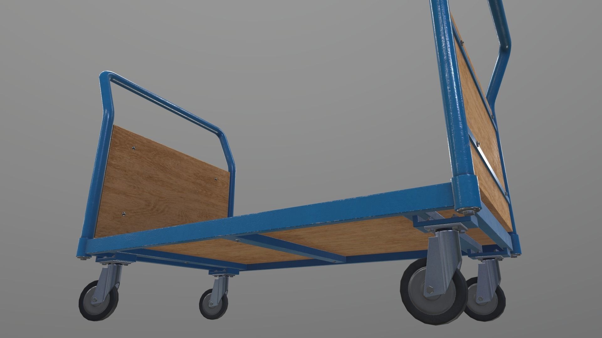 Game Ready Platform Trolley Low-poly 3D model_9