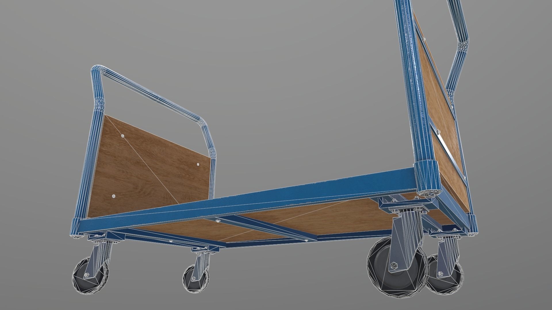 Game Ready Platform Trolley Low-poly 3D model_18
