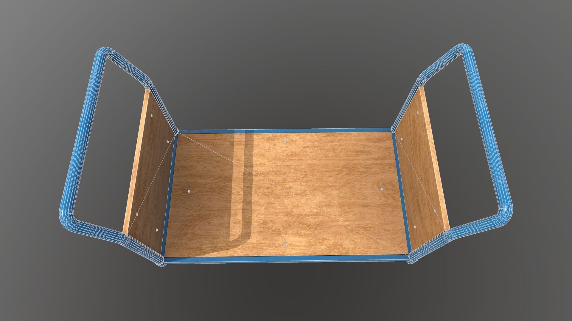 Game Ready Platform Trolley Low-poly 3D model_13