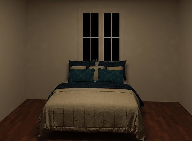 Bed 2 Persons 3D model