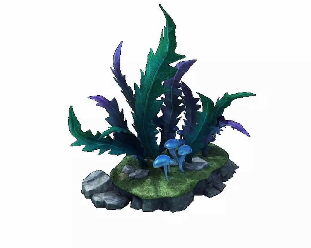 River - grass 01 3D model_0