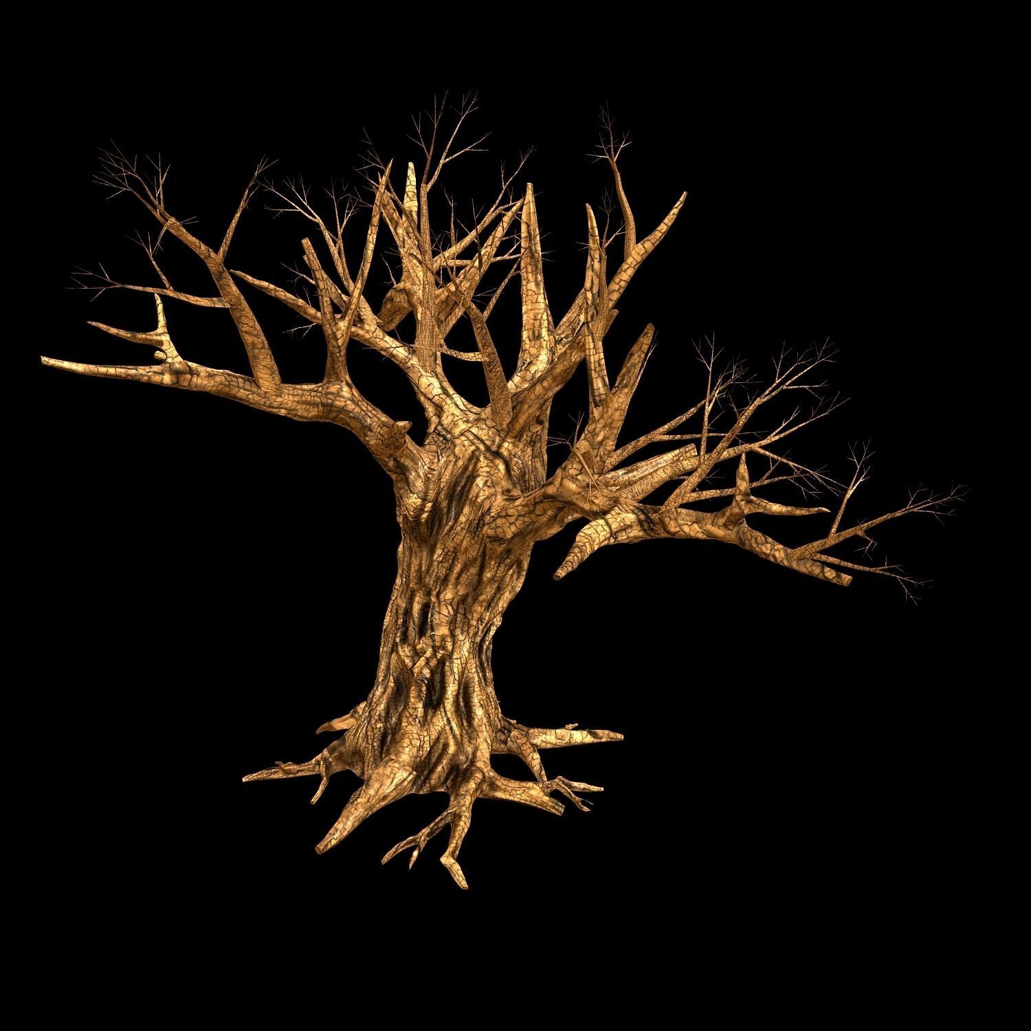 Fox Qishan - ruins film - dry tree 02 3D model_3