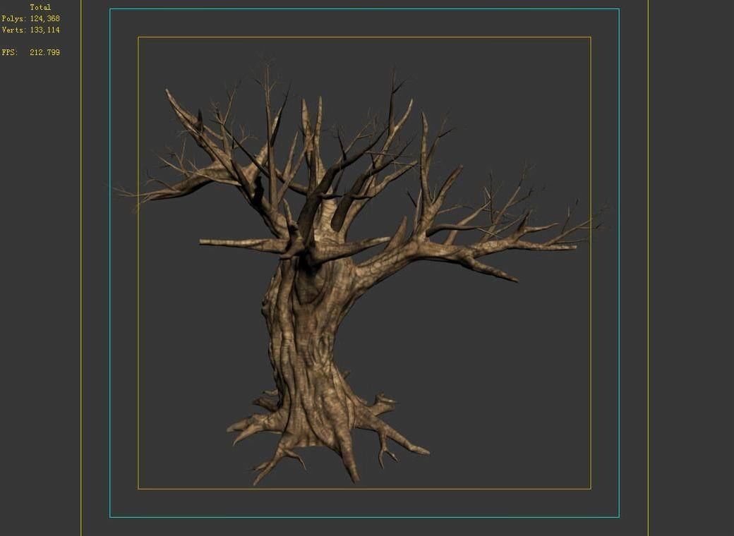 Fox Qishan - ruins film - dry tree 02 3D model_7